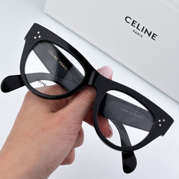 Celine CL5003IN 001 BRAND NEW Eyeglasses Black Demo Cat Eye Women - Picture 3 of 13